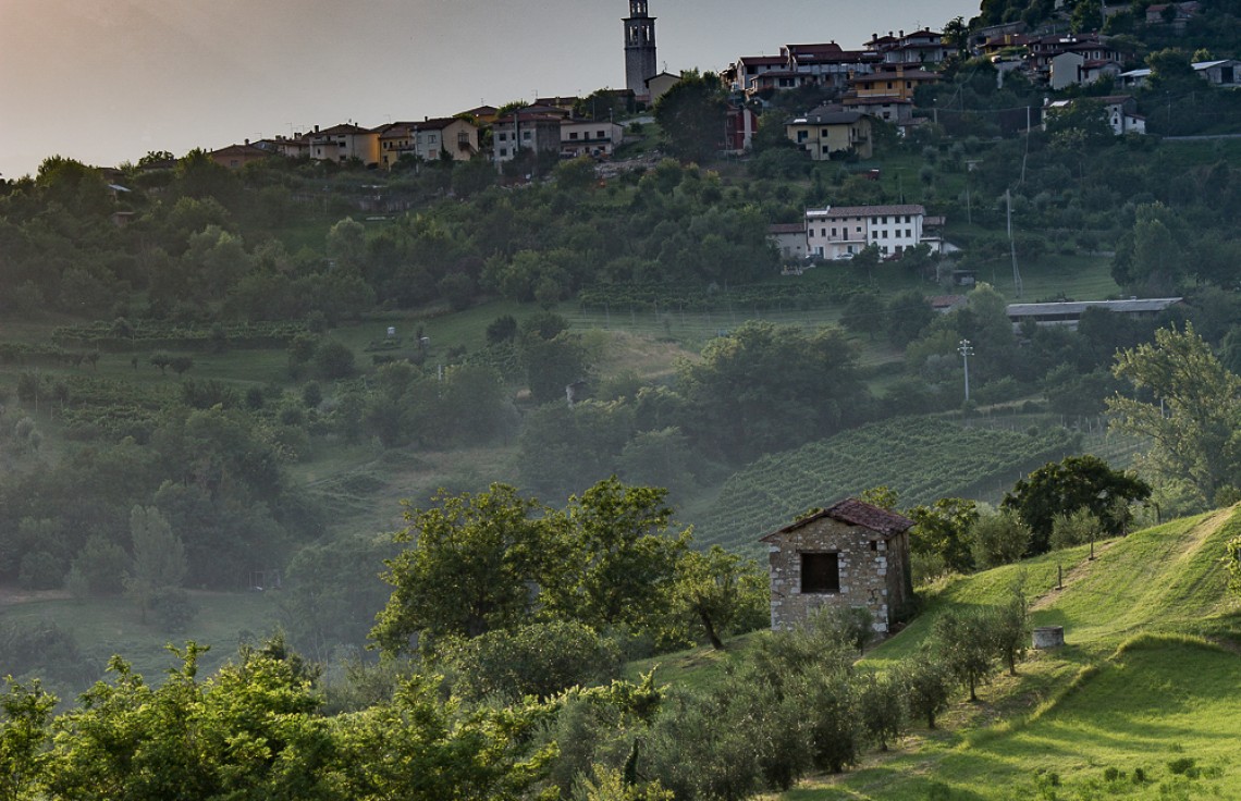 Tramonto a Montaner d'Italia.